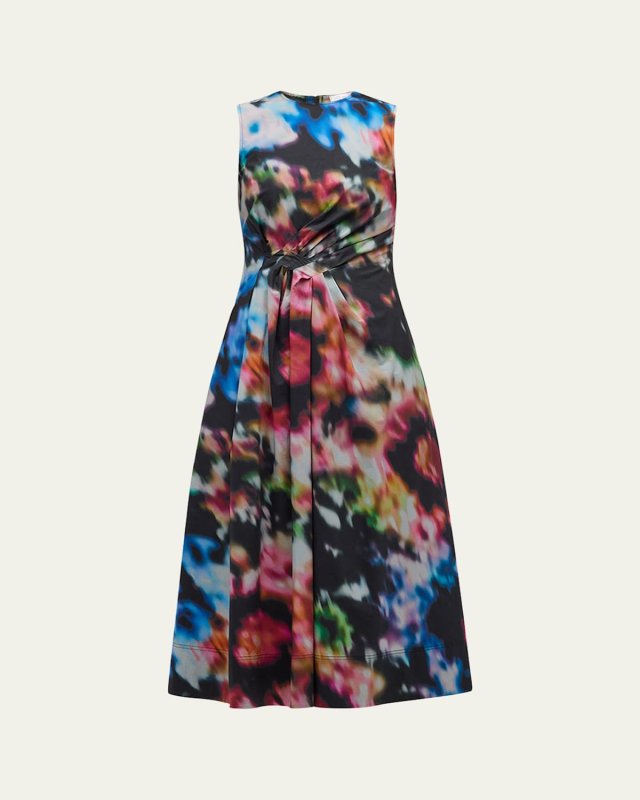 Davina Sleeveless Printed Midi Dress